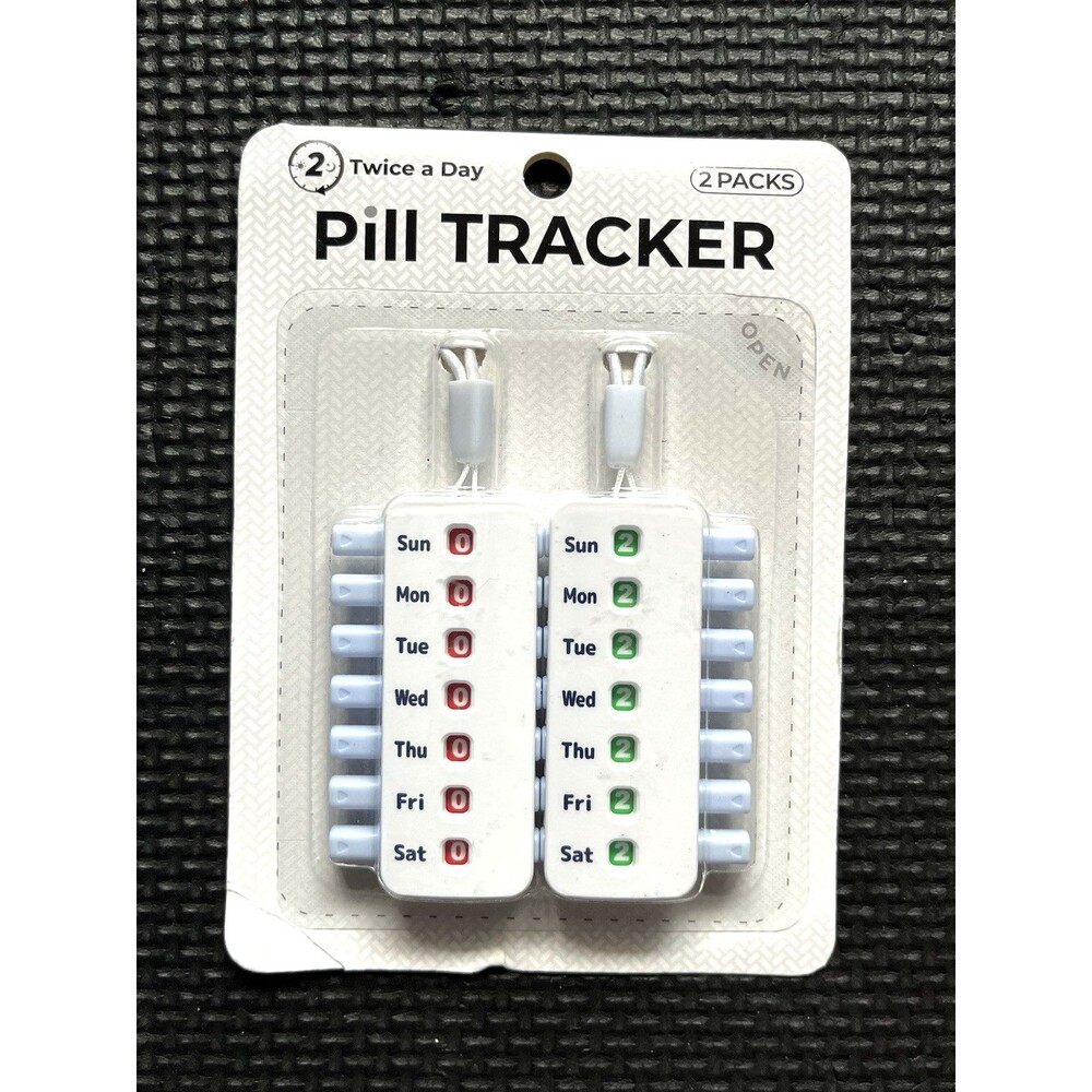 Twice A Day Pill Reminder Medication Tracker 2 pack